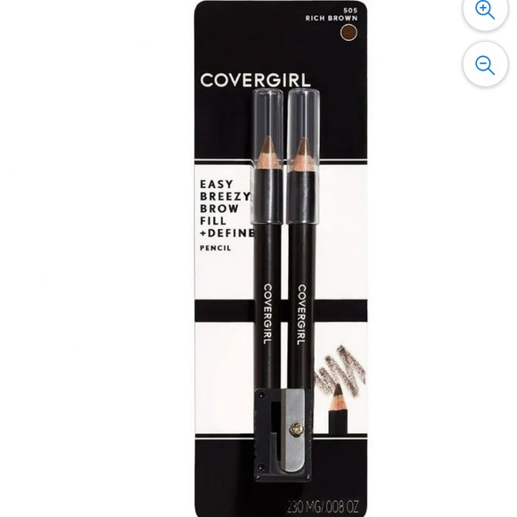 CoverGirl Easy Breezy Brow Fill + Define Pencil,twin #505 Rich Brown 3 pack new - Picture 7 of 7